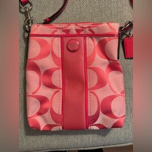 Coach Pink Patterned Crossbody Bag